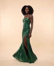 Robe À Paillette Néon Vert