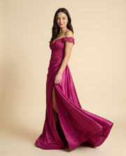 Robe Corset Off Shoulder Magenta