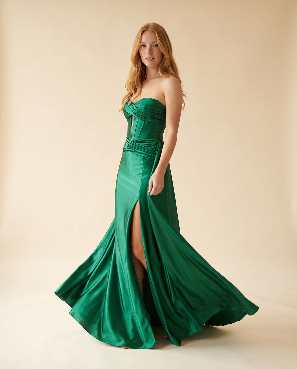 Robe Satinée Greenery