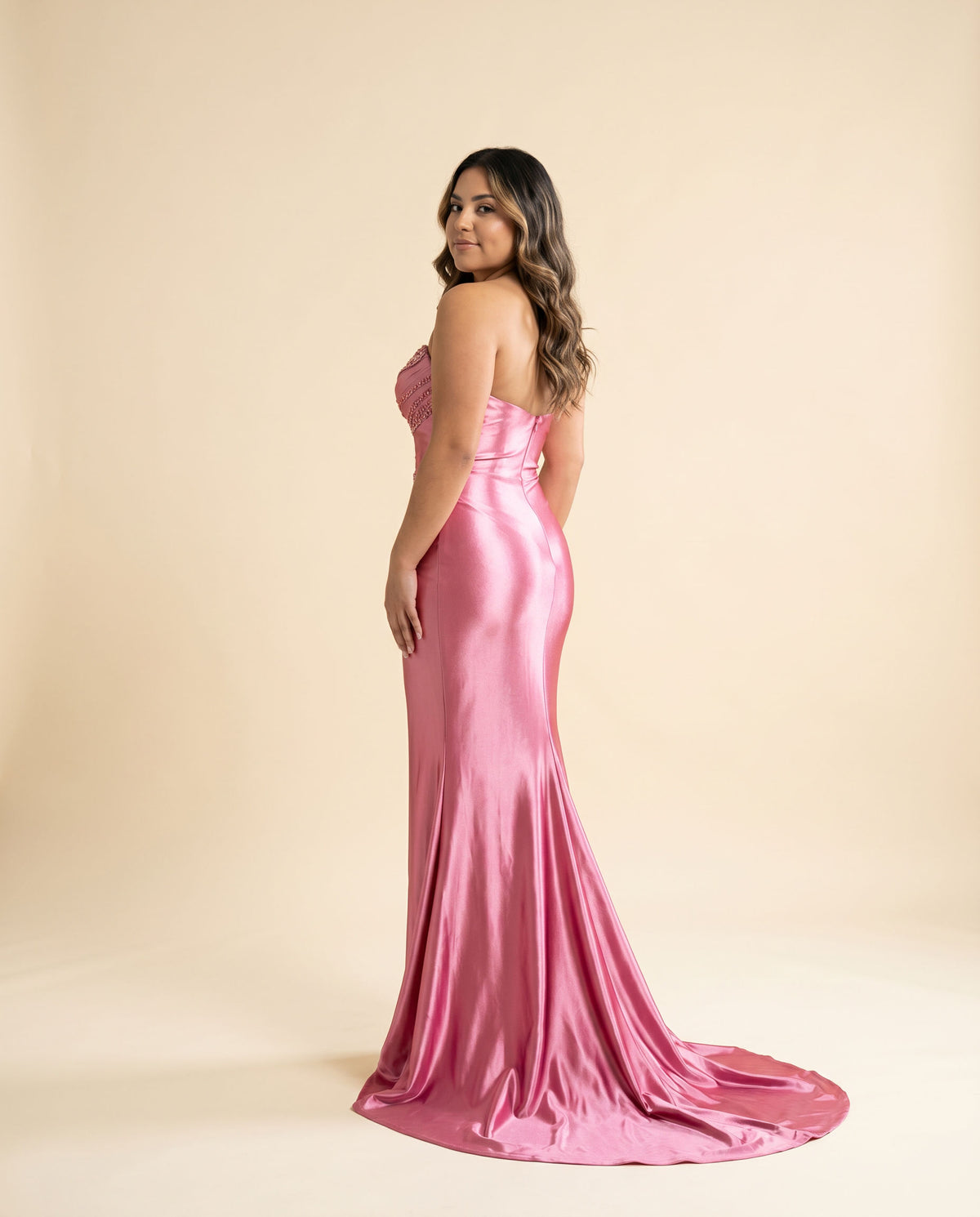 Robe Ajustée Rose Pâle