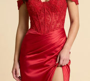 Robe Corset Off Shoulder Magenta