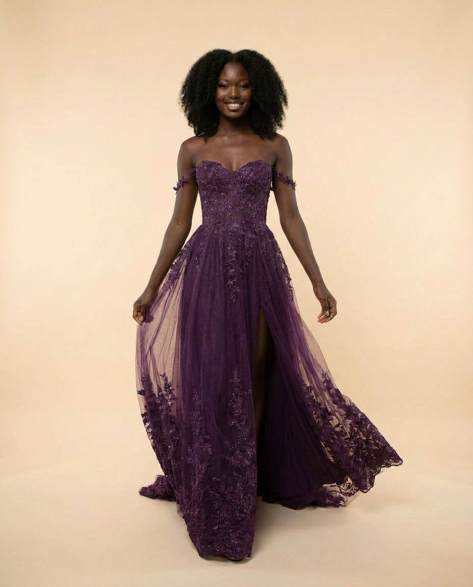 Corset Gown Purple
