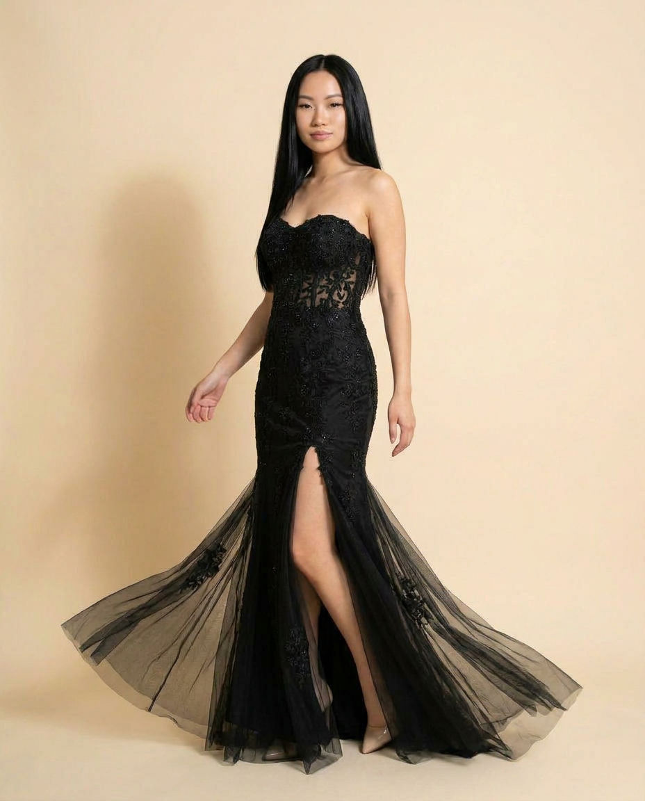 Slit Gown Black