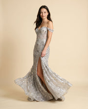 Robe Corset Ajustée Brillante Bleu Poudre