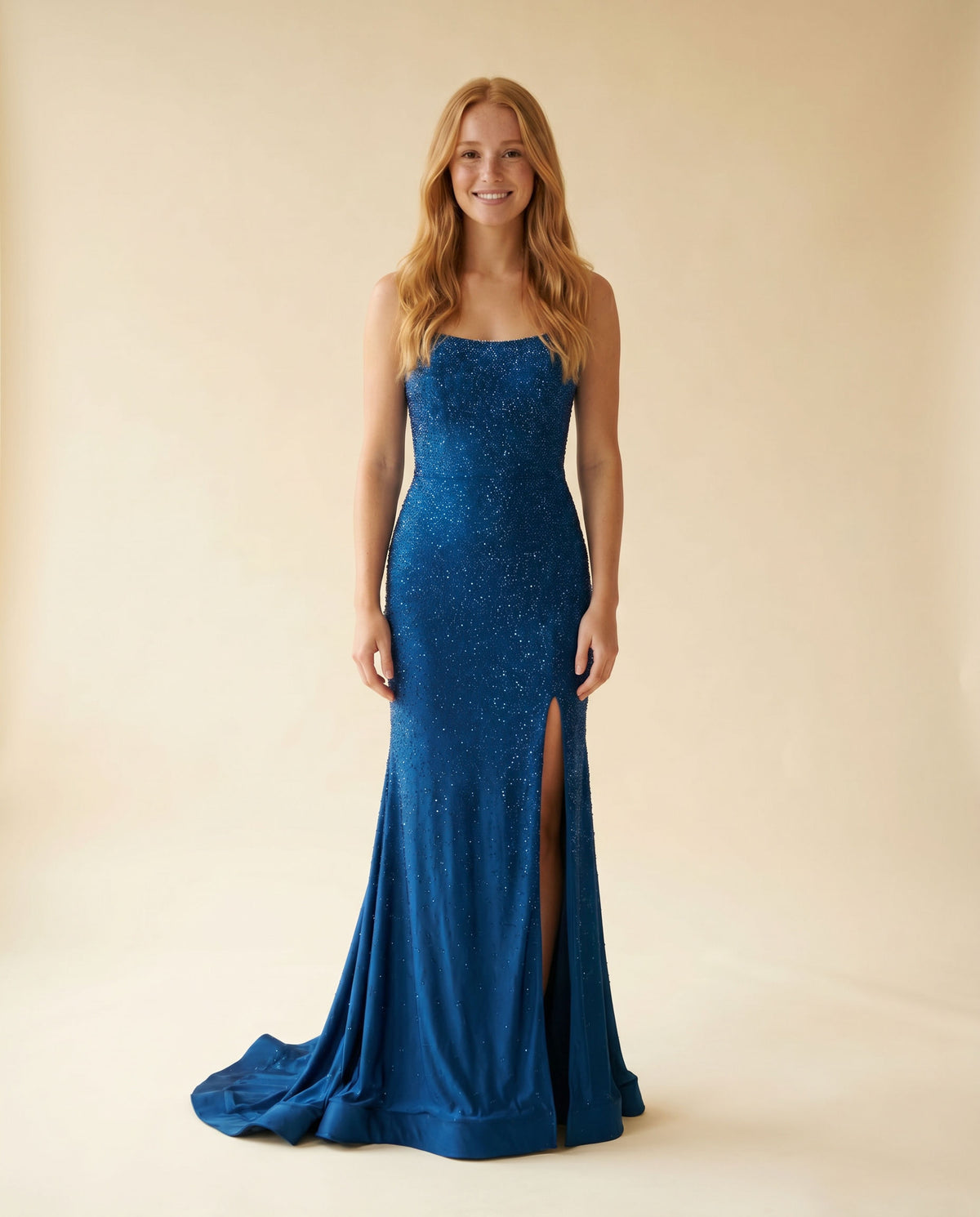 Robe Bustier Brillante Marine
