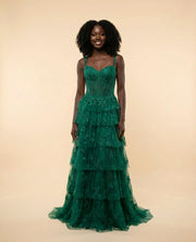 Corset Gown Emerald