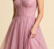 Robe À Étages Rose Pâle