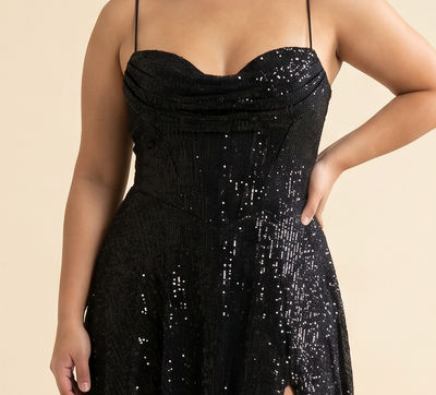 Robe Corset Avec Fente Noir