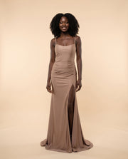 Robe Ajusté Extensible Cappucino