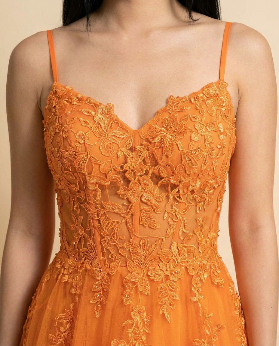Bustier Gown Orange