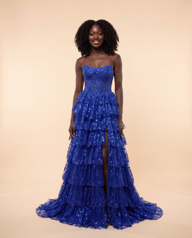 Corset Gown Cobalt