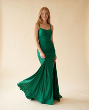 Robe Ajusté Extensible Verte Forest