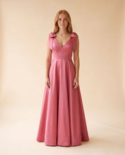 Robe À Boucles Scintillante Rose Flamboyant