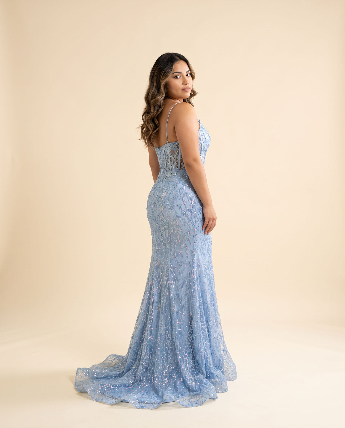 Robe Corset Sirène Bleu Pâle