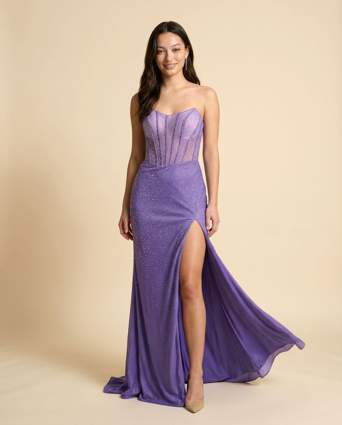 Robe Corset Brillante Noire