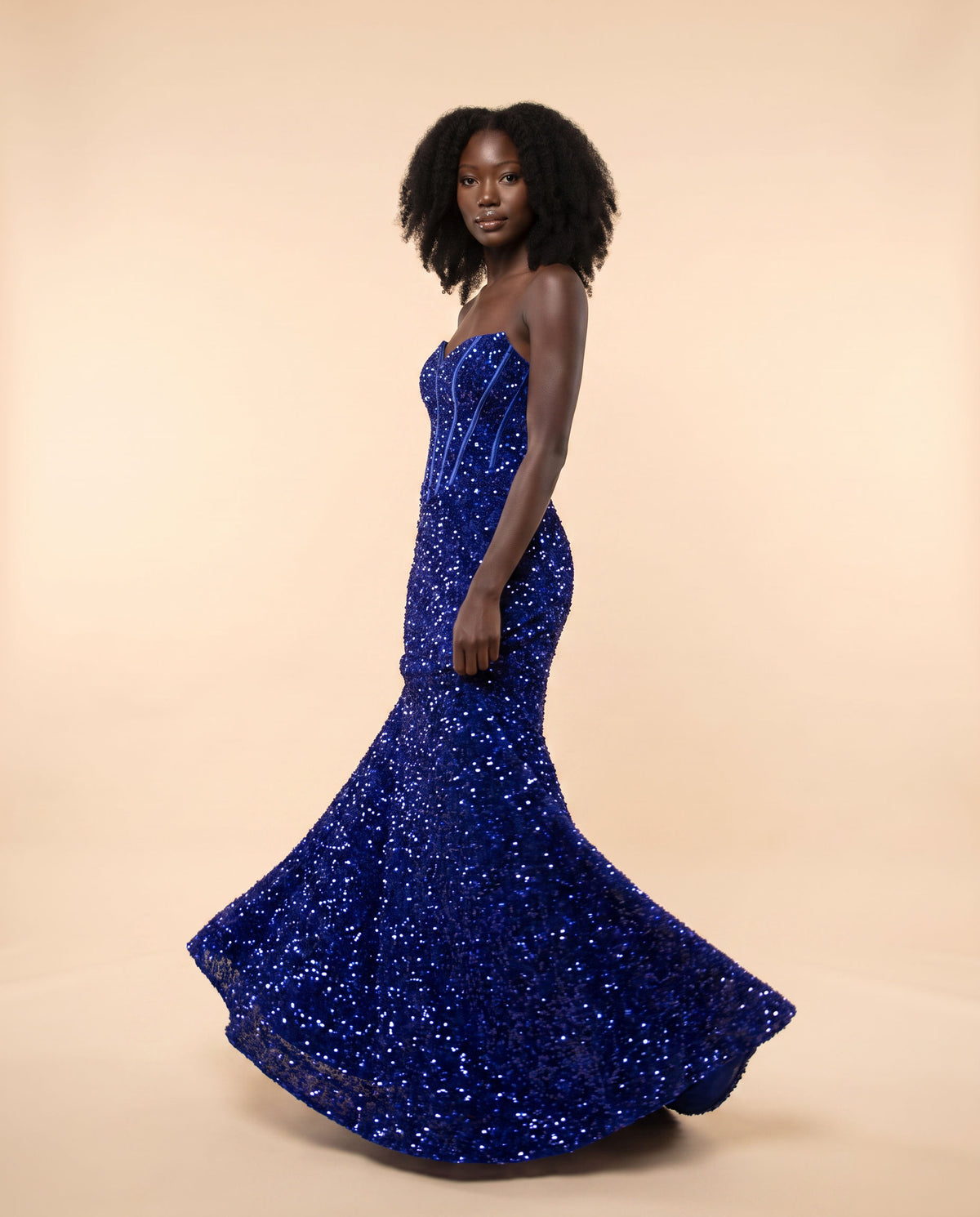 Robe Corset Cobalt Brillante