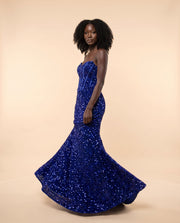 Robe Corset Cobalt Brillante
