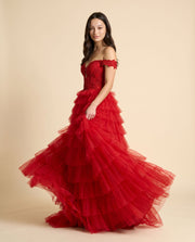 Robe A Volant Rouge