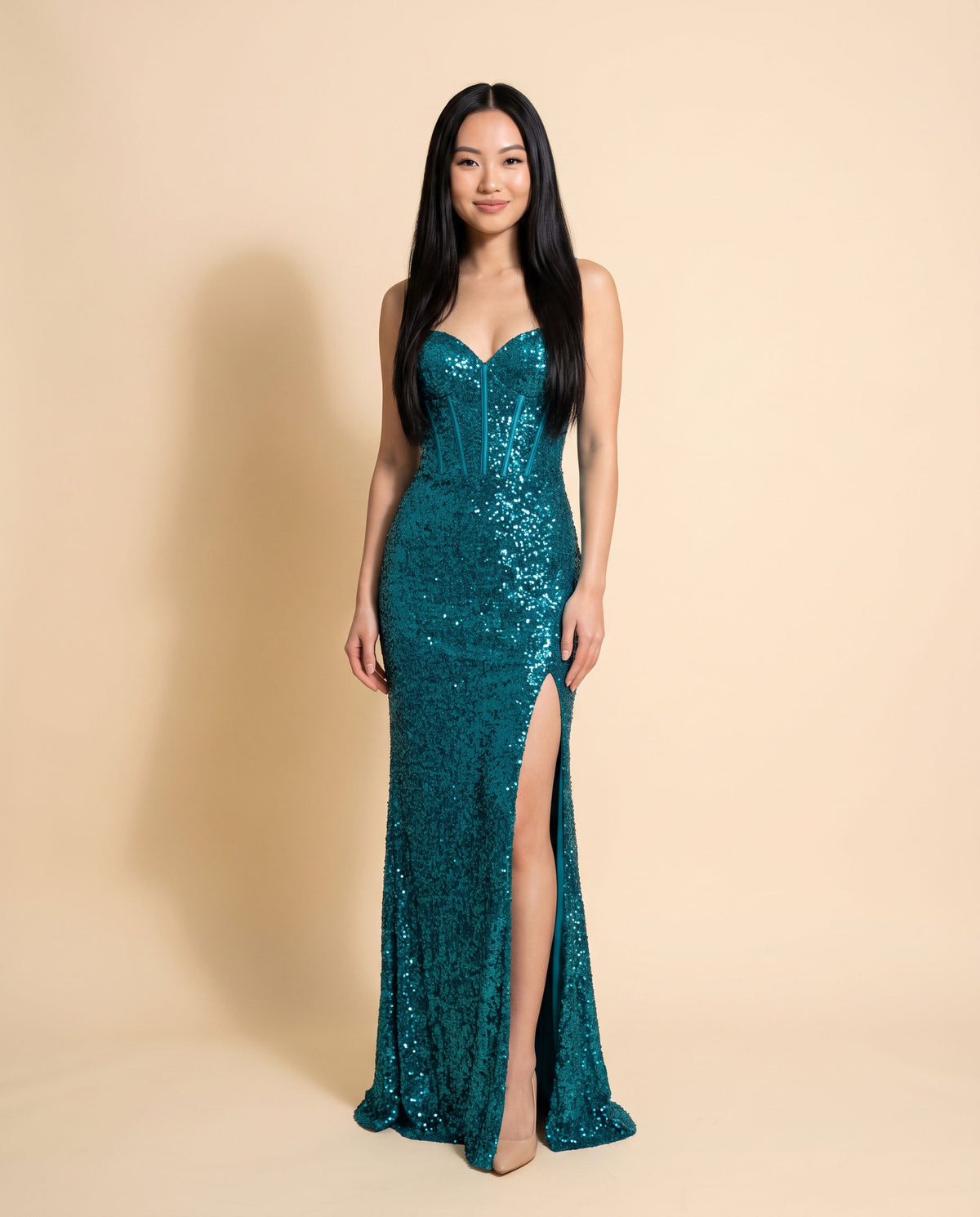 Robe Teal Brillante