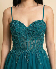 Sweetheart Gown Teal