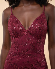 Mermaid Gown Wine