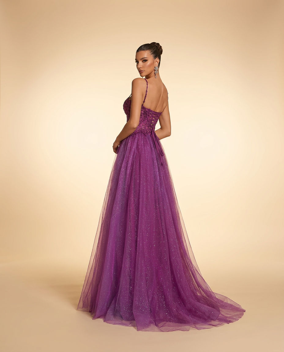 Corset Gown Plum