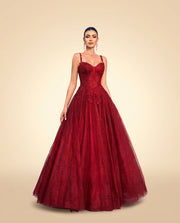 Lace Gown Burgundy