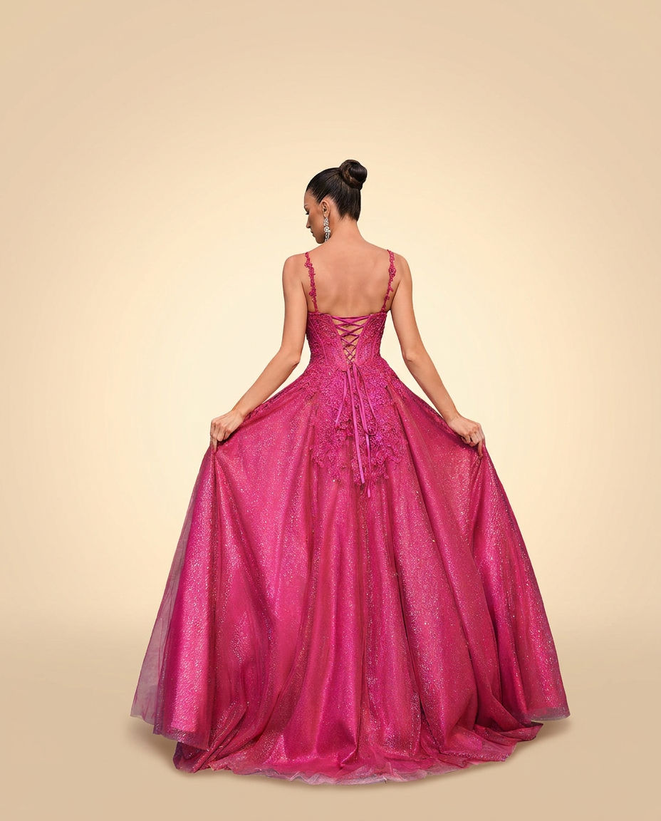 J29035 Robe en Dentelle Rouge