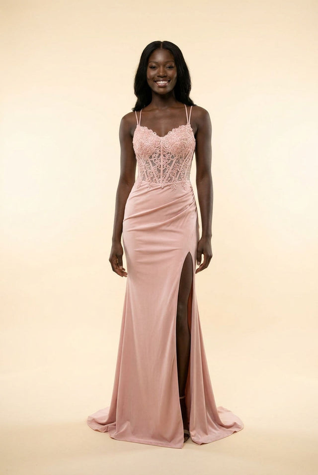 J27022 Robe Blush Pink