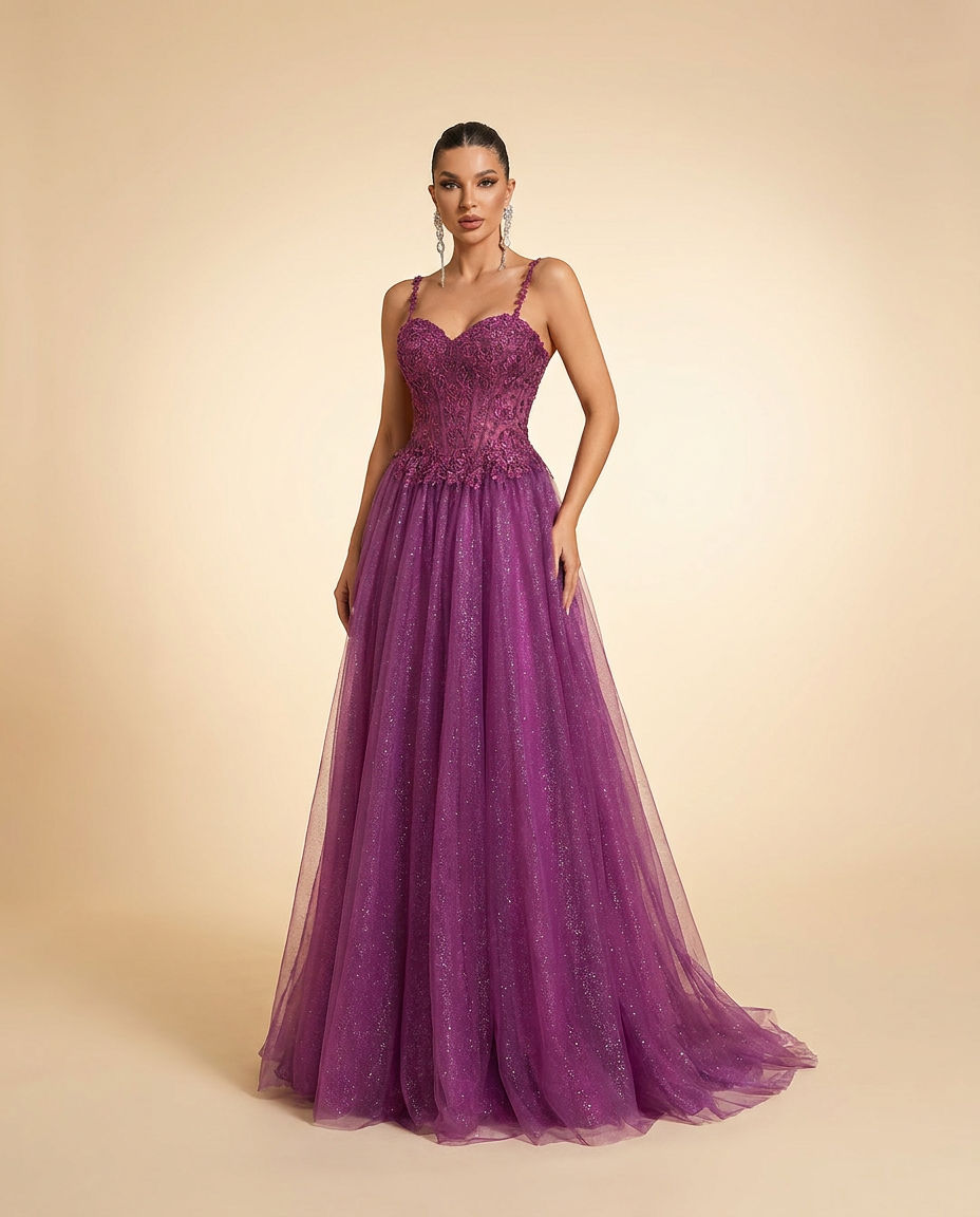 Corset Gown Plum