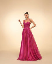 J29035 Robe en Dentelle Rouge