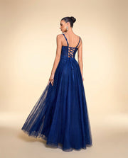 Navy Corset Gown