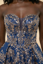 Cl5101 Robe Marine et Or