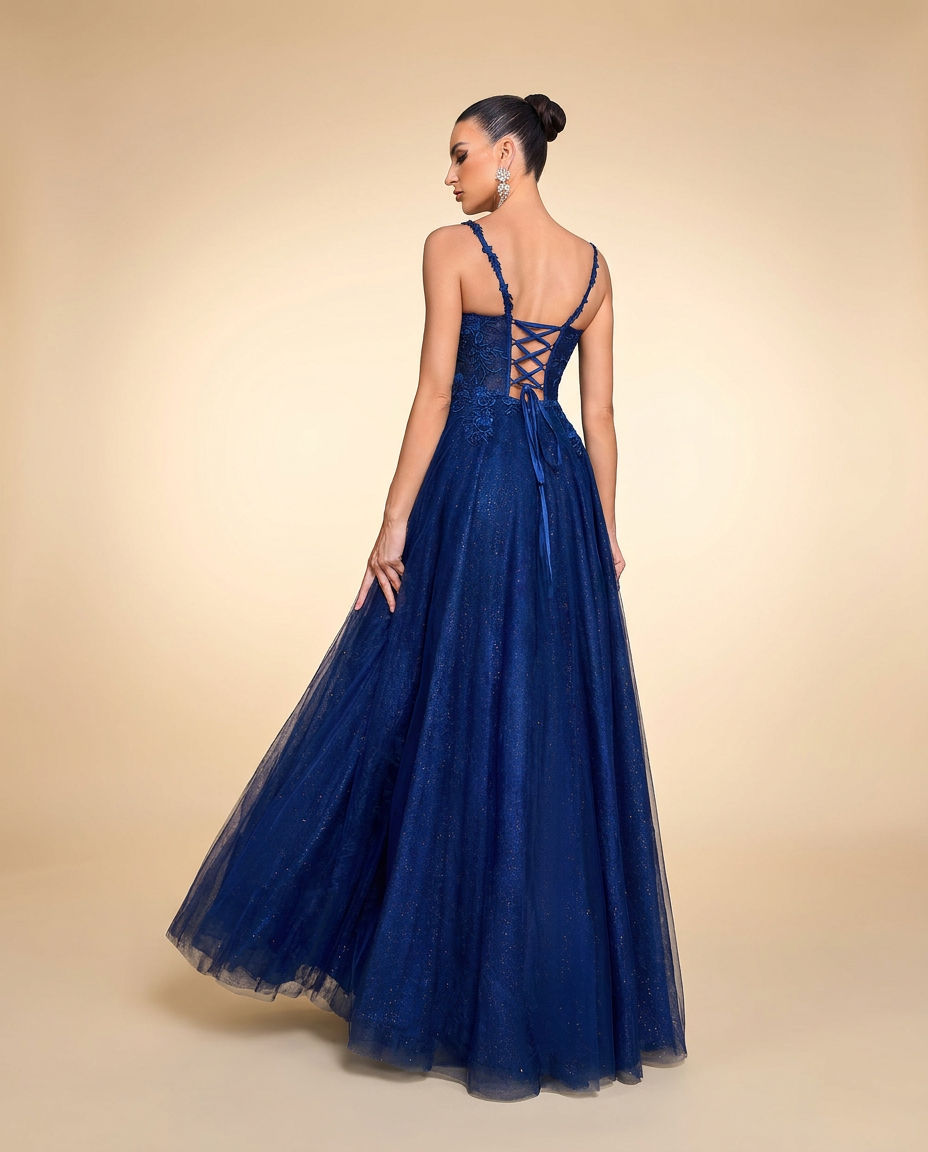 Lace Gown Navy
