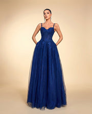 Navy Corset Gown