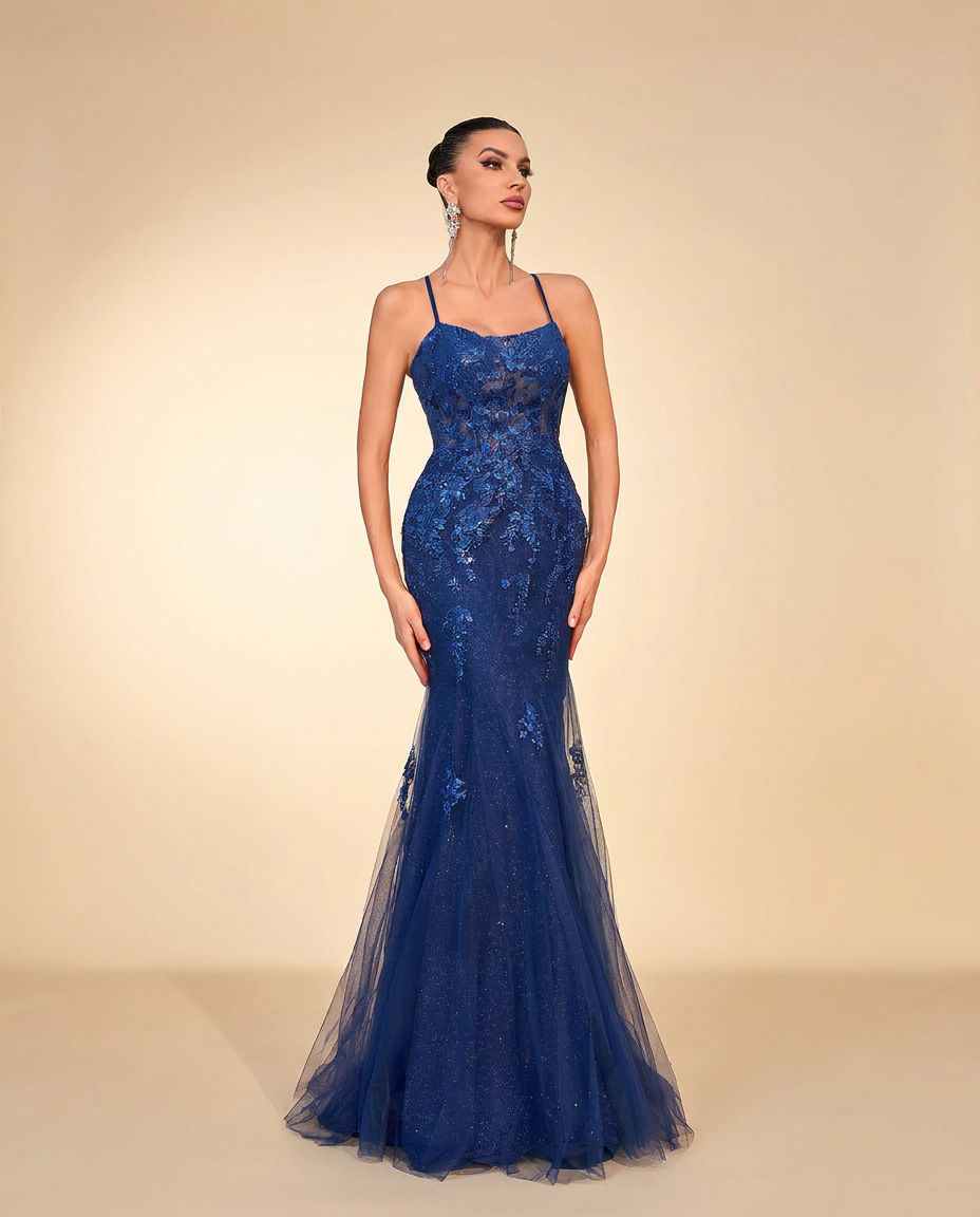 Lace Gown Navy