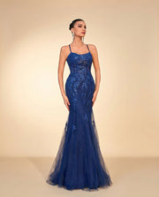 Lace Gown Navy