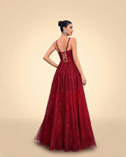 Lace Gown Burgundy