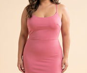 Robe Ajustée scintillante rose