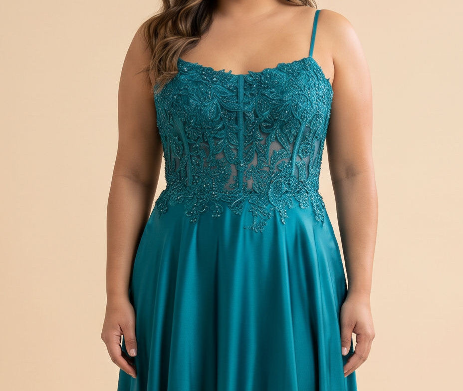 Robe Corset Fluide Sarcelle