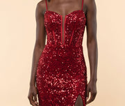 Robe Rouge Scintillante