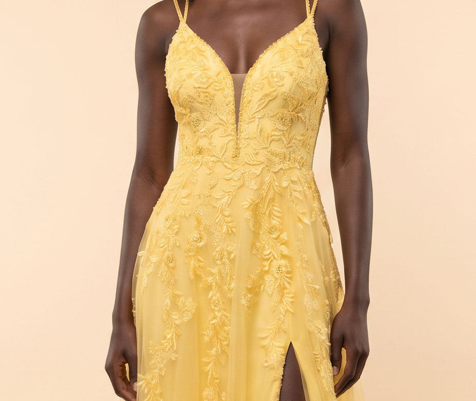 Robe Jaune En Tulle