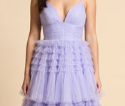 Robe Étagée Lilas