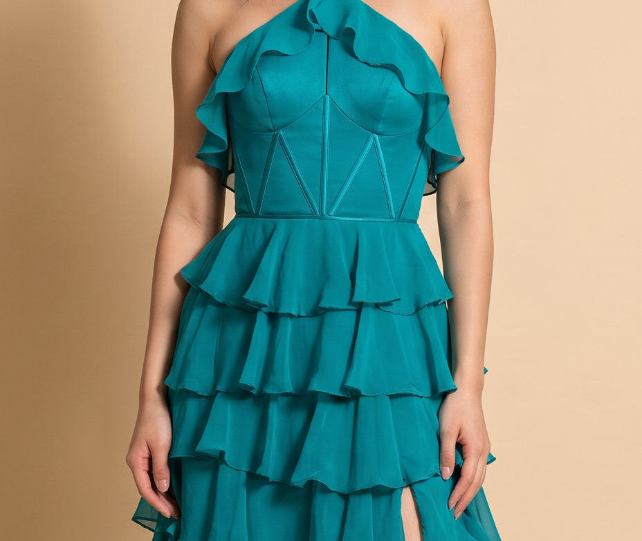 Robe À Étages Sarcelle