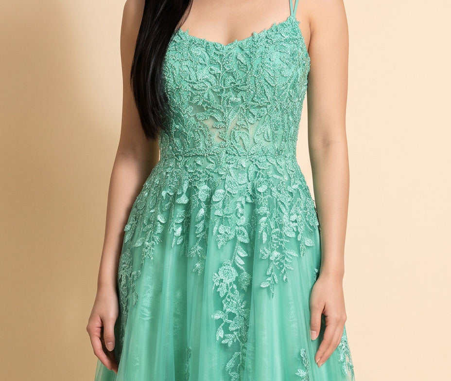 Robe À Dos Lacé Menthe