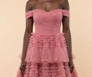 Misty Rose Avec Tulle À Étages- Médium