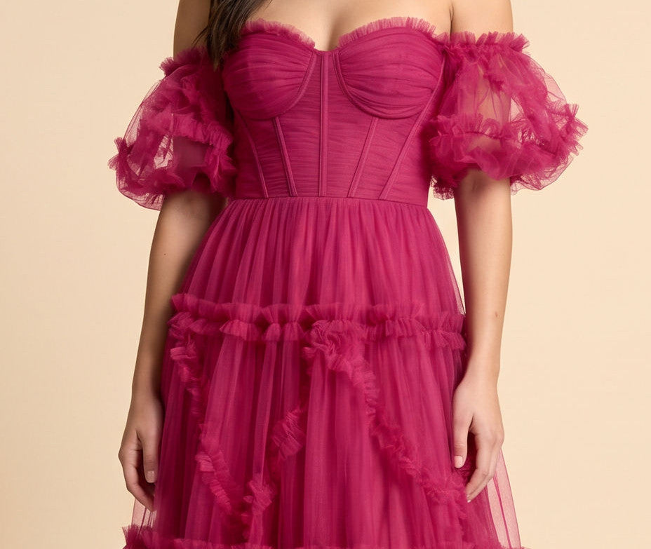 Robe Bustier Fuchsia