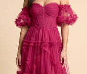 Robe Bustier Fuchsia
