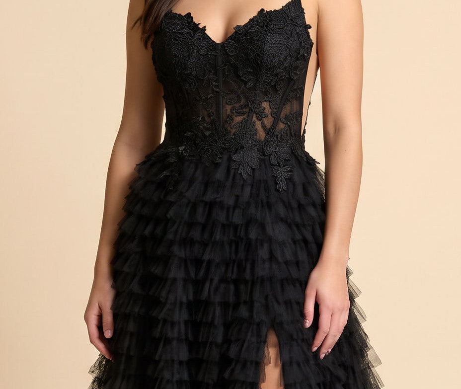 Robe À Volant Noire