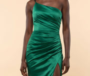 Robe Emeraude En Satin